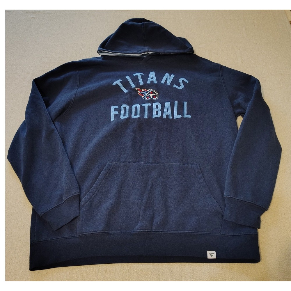 Fanatics Tennessee Titans Hoodie Mens Navy Blue NFL Football Pullover Sweatshirt